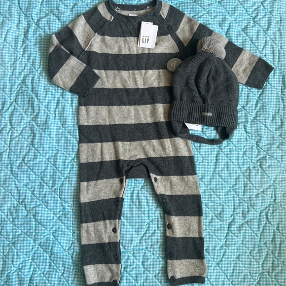 GAP Matching Sets Baby Gap Striped Sweater Longall With Matching